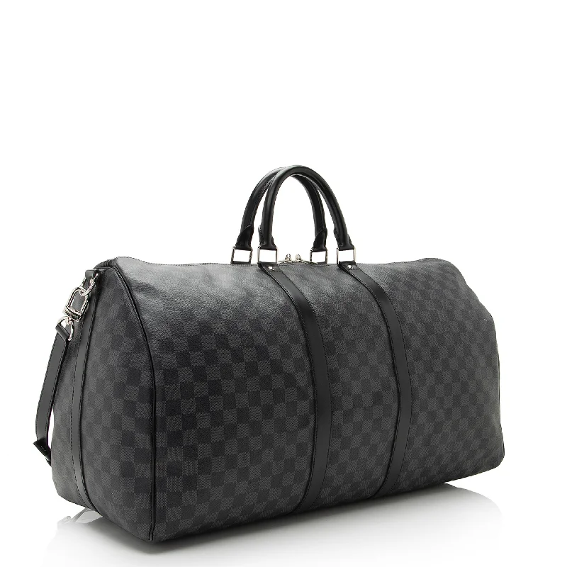 Louis Vuitton Twist bags with a crystal - embellished LV - turnlockLouis Vuitton Damier Graphite Keepall Bandouliere 55 Duffel Bag (22704)