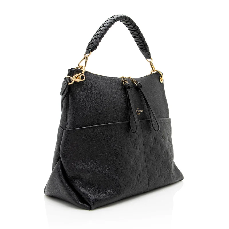 Louis Vuitton bags with a detachable mirror inside for on - the - go touch - upsLouis Vuitton Embossed Grained Leather Maida Hobo (21160)