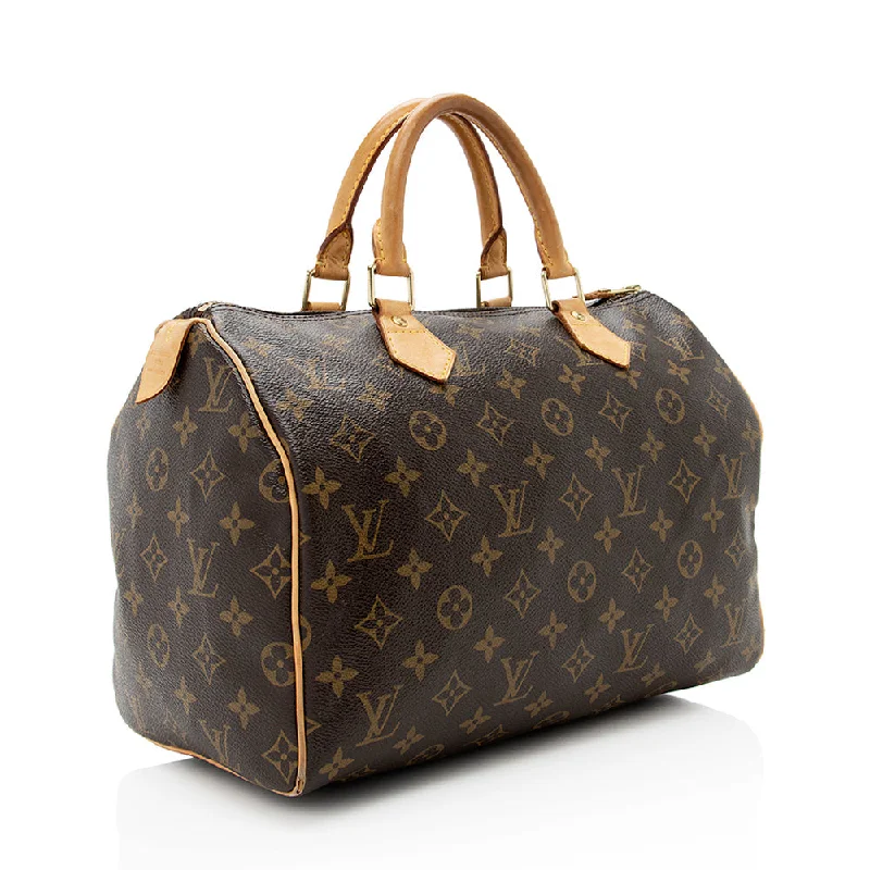 Louis Vuitton backpacks with a hidden back pocket for securityLouis Vuitton Monogram Canvas Speedy 30 Satchel - FINAL SALE (18813)