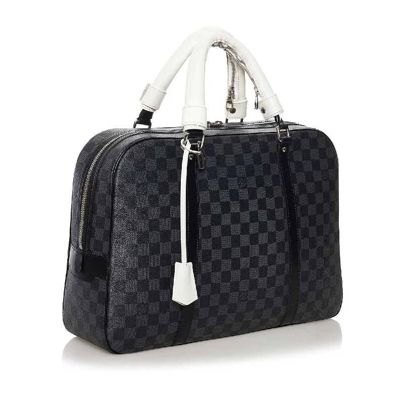 Louis Vuitton backpacks with a multi - pocket organization for functionalityLouis Vuitton Damier Graphite Jorn (34322)