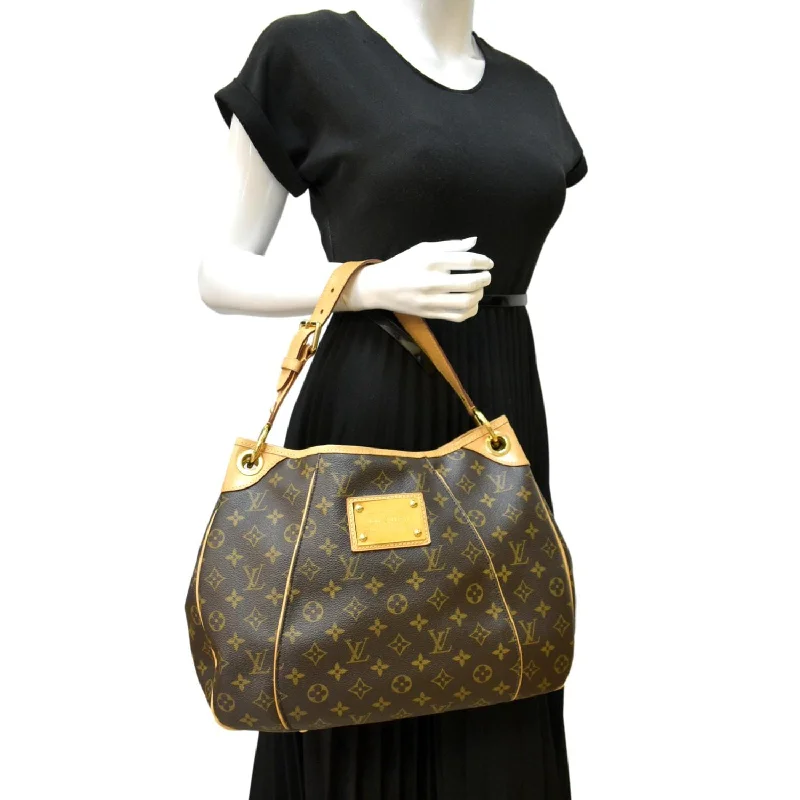 Louis Vuitton tote bags with a water - resistant coating for outdoor useLOUIS VUITTON Galliera PM Monogram Canvas Hobo Shoulder Bag Brown