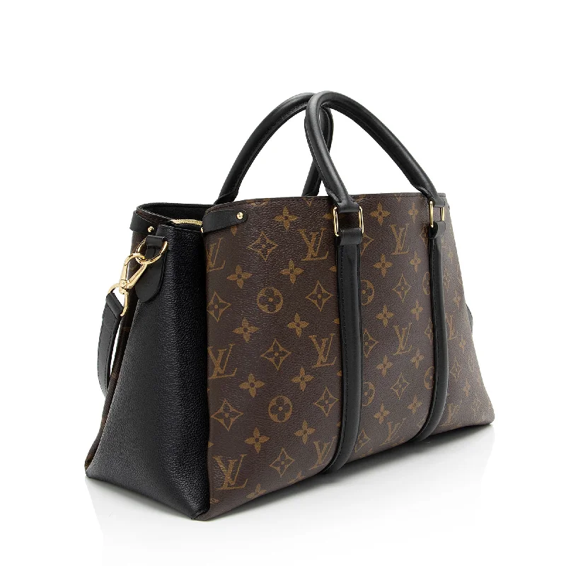 Louis Vuitton bags with a zippered interior pocket for better organizationLouis Vuitton Monogram Canvas Soufflot MM Satchel (QtZo3k)