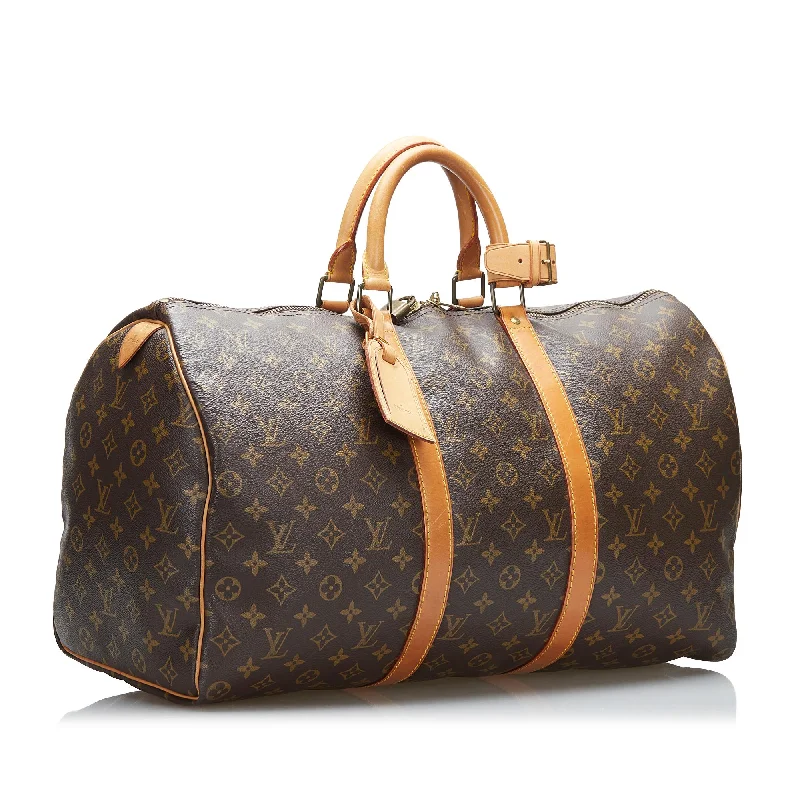 Louis Vuitton tote bags with a double - handle and shoulder - strap optionLouis Vuitton Monogram Keepall 50 (SHG-xO0GD5)