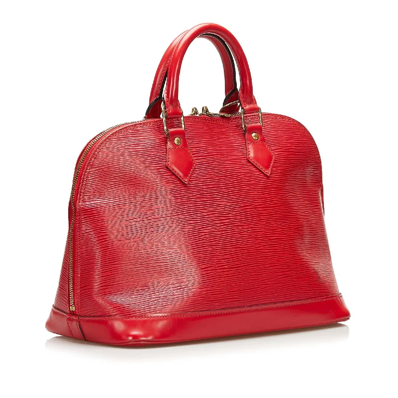 Louis Vuitton backpacks with a hidden back pocket for securityLouis Vuitton Epi Alma PM 35233)