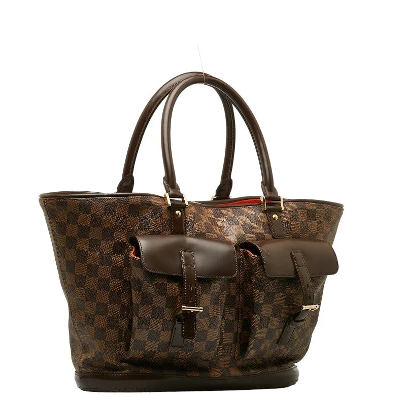 Louis Vuitton Alma bags with a leather - wrapped handle for a luxurious feelLouis Vuitton GM Handbag N51120 Brown PVC Leather Lady Louis Vuitton