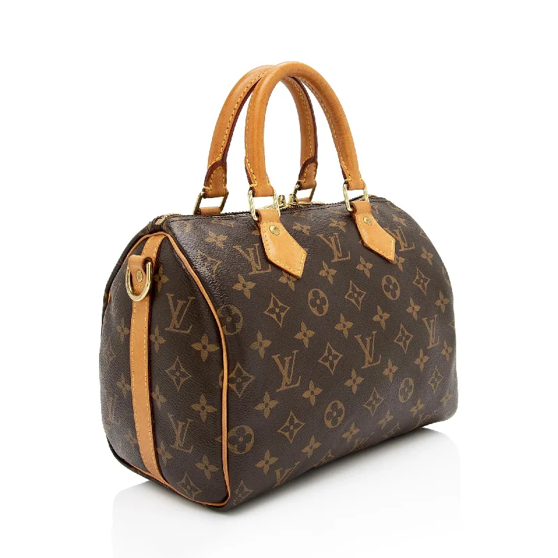 Louis Vuitton bags with a front - flap pocket for quick - access itemsLouis Vuitton Monogram Canvas Speedy Bandouliere 25 Satchel (KnOiw7)