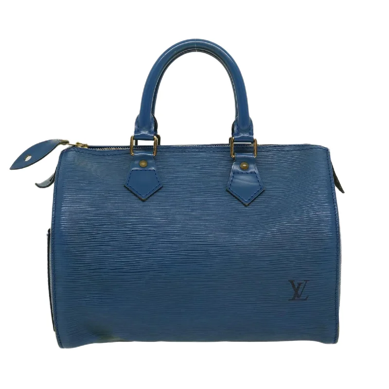 Louis Vuitton Twist bags with the iconic LV - turnlock closureLOUIS VUITTON Epi Speedy 25 Hand Bag Blue M43015 LV Auth am2466g