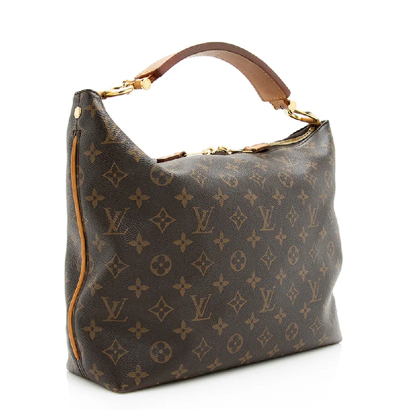 Ladies Louis Vuitton shoulder bags with a single - handle silhouetteLouis Vuitton Monogram Canvas Sully PM Shoulder Bag (20139)