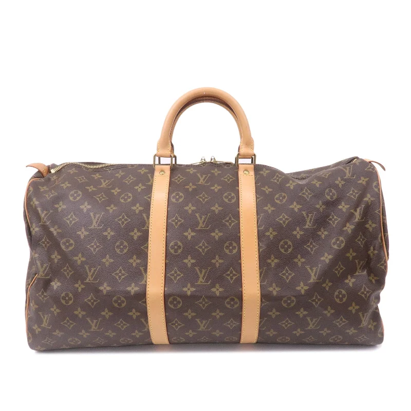 Louis Vuitton Alma bags featuring the signature top - handle designLouis Vuitton Monogram Keep All 55 Boston Bag Brown M41424