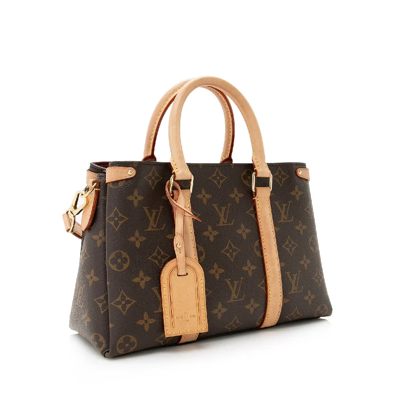 Louis Vuitton crossbody bags with a woven leather strap for textureLouis Vuitton Monogram Canvas Soufflot BB Satchel (22423)