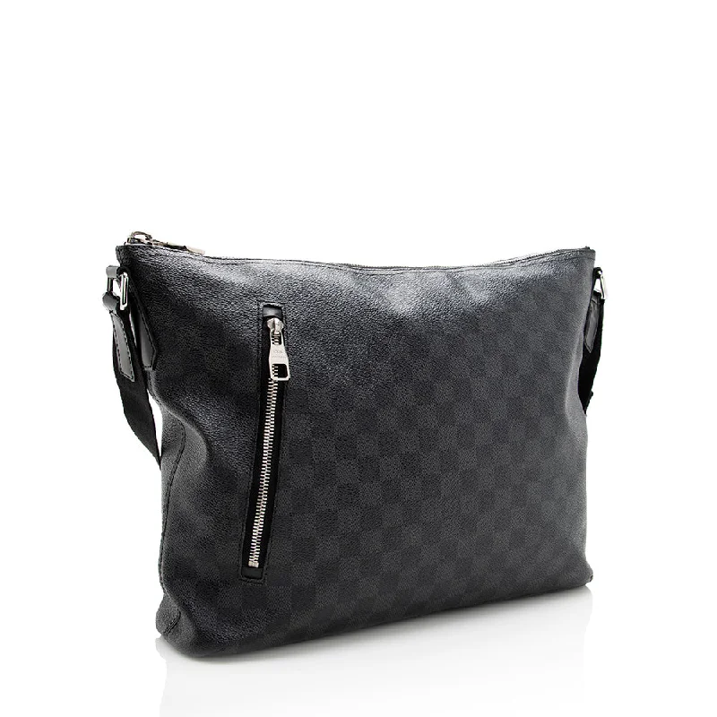 Ladies Louis Vuitton Petite Malle bags with a star - shaped charm for cutenessLouis Vuitton Damier Graphite Mick MM Messenger Bag (18189)