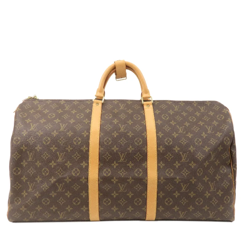 Louis Vuitton bags with a zippered interior pocket for better organizationLouis Vuitton Monogram Keep All 60 Boston Bag Brown M41422