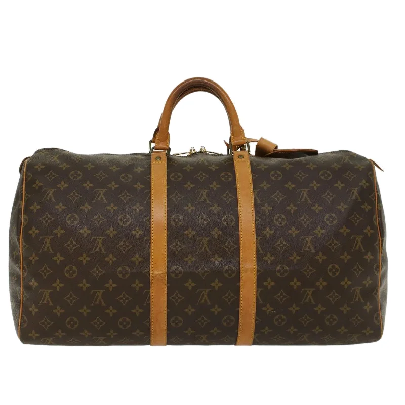 Louis Vuitton crossbody bags with adjustable shoulder straps for comfortLOUIS VUITTON Monogram Keepall 55 Boston Bag M41424 LV Auth 46822