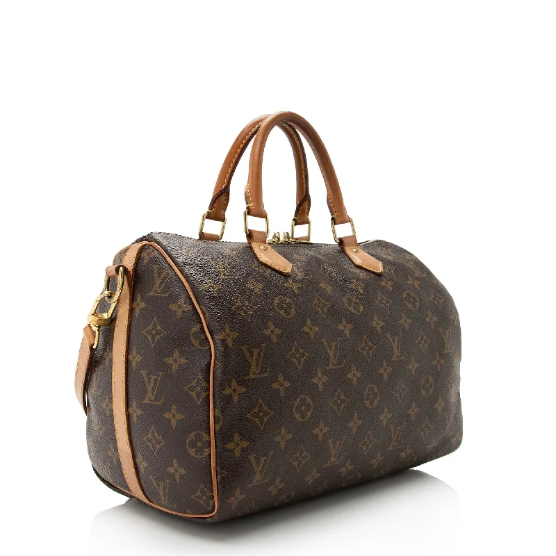 Louis Vuitton bags with a zip - around closure for enhanced securityLouis Vuitton Monogram Canvas Speedy Bandouliere 30 Satchel (22714)