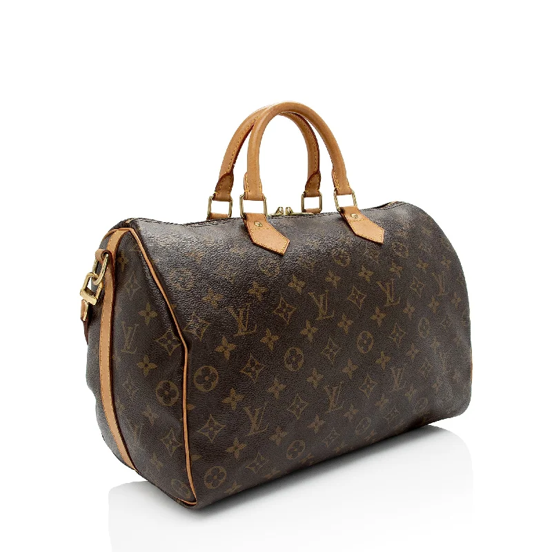 Louis Vuitton tote bags with a water - resistant coating for outdoor useLouis Vuitton Monogram Canvas Speedy Bandouliere 35 Satchel (a265Zd)