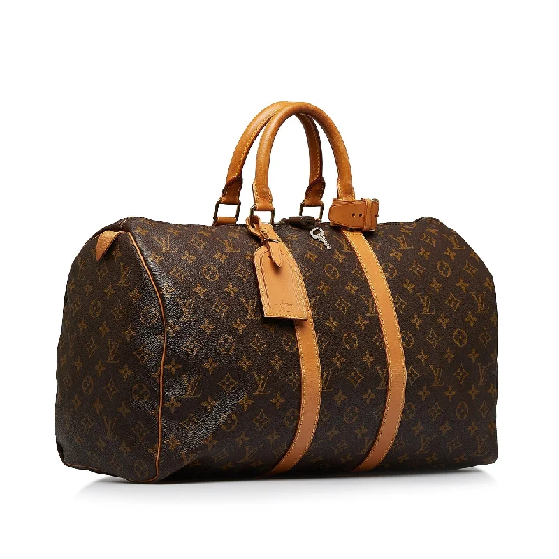 Louis Vuitton tote bags with a spacious interior and multiple pocketsLouis Vuitton Monogram Keepall 45 (SHG-8eyuZJ)