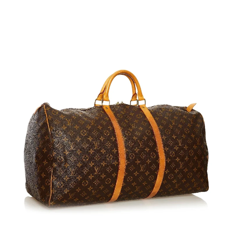 Louis Vuitton crossbody bags with a printed floral pattern for femininityLouis Vuitton Monogram Keepall 60 (SHG-34869)