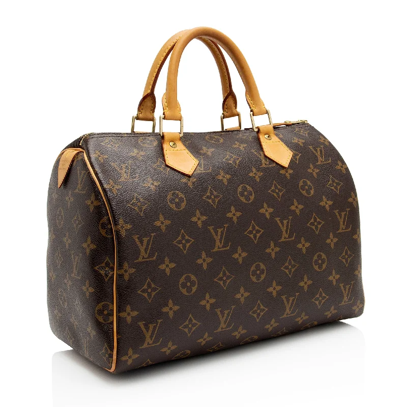 Louis Vuitton backpacks with a padded laptop compartment for travelLouis Vuitton Monogram Canvas Speedy 30 Satchel (CH3OjS)