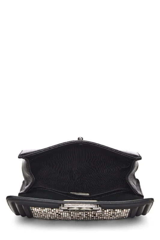 Chanel Classic Flap Bag for Evening PartyChanel,  Black Embellished Swarovski Crystal Boy Bag Small, Black