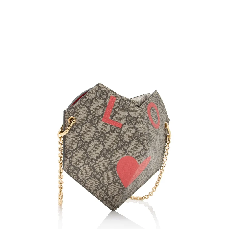 Gucci Marmont bags for women with quilted leather exteriorsGucci GG Supreme Love Heart Valentines Mini Crossbody (vvjySZ)