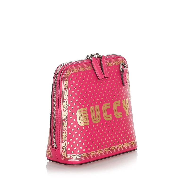 Women Gucci bags with a snap - button closure and a decorative charmGucci Mini Guccy Sega Crossbody Bag (33011)