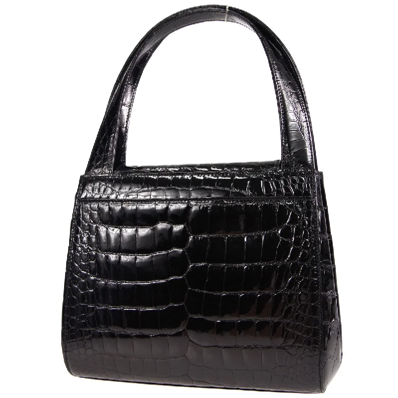 Chanel bags in luxury boutiques worldwideCHANEL * Handbag Black Crocodile 89696