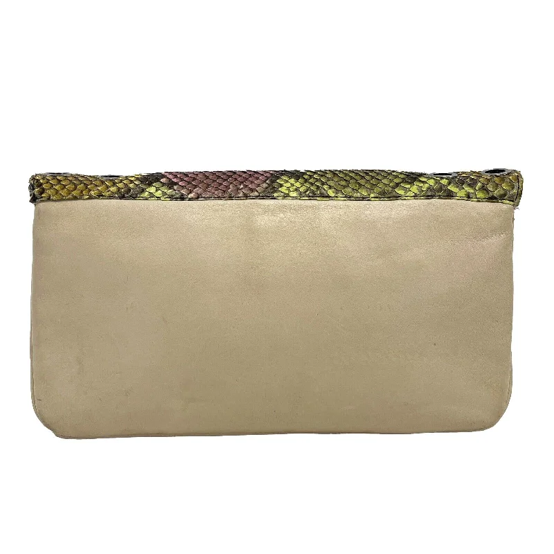 Chanel bags for the minimalist fashionCHANEL - Vintage Multicolor Python Flap Clutch - Snakeskin Purse