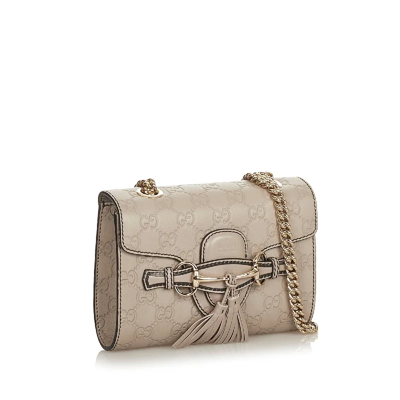 Women Gucci crossbody bags with a keychain holderGucci Mini Microguccissima Emily Crossbody Bag (26970)