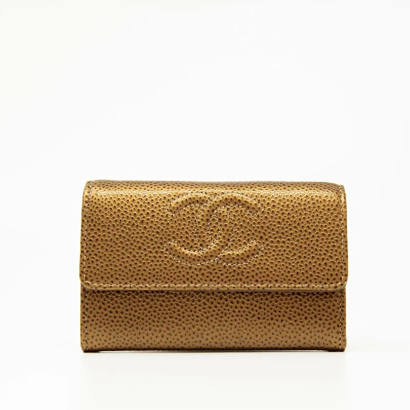 Chanel Lightweight Handbag for Daily ErrandsChanel Bronze Caviar Flap Card Holder