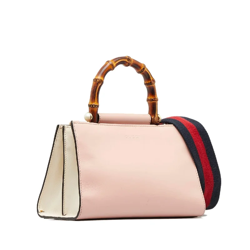 Ladies Gucci shoulder bags with a wide - width strapGucci Mini Bamboo Nymphaea (I1MYUf)