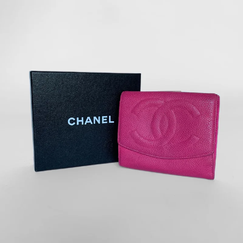 Chanel bags with gold, silver, and pearl accentsChanel CC Wallet Small Caviar Leather