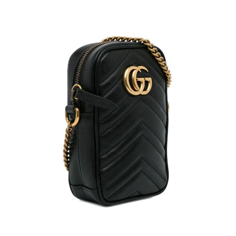 Women Gucci bags with a magnetic snap closure for easy accessGucci Mini GG Marmont Crossbody Bag (lsXYA5)