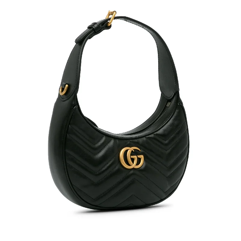 Gucci backpacks for women with a padded laptop compartmentGucci Mini GG Marmont Half Moon Bag ramOzt)