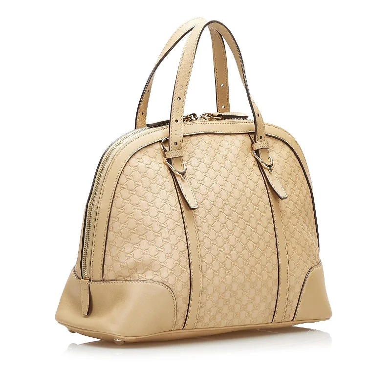 Women Gucci tote bags in GG Supreme canvas for a branded feelGucci Microguccissima Nice Leather Satchel (35945)