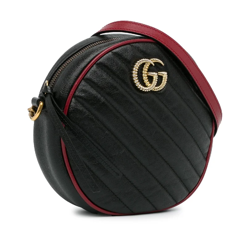 Gucci backpacks for women with a sleek silhouetteGucci Mini Torchon GG Marmont Round Crossbody Bag cxRkwZ)