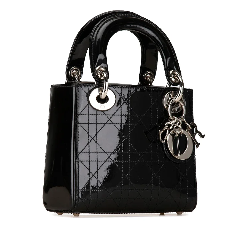 Contemporary Christian Dior handbags with a unique shapeDior Mini Patent Cannage Lady Dior (Sgdj8c)