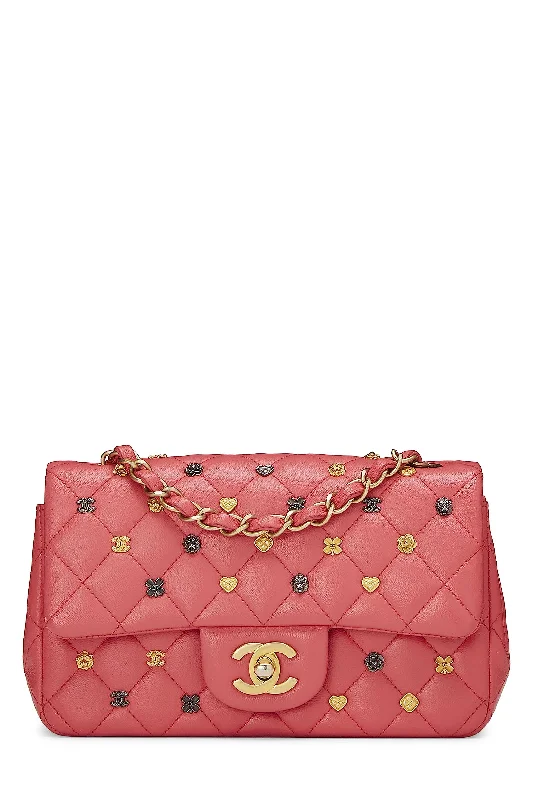 Chanel bags that pair perfectly with any outfitChanel,  Pink Lambskin Lucky Charm Rectangular Flap Mini, Pink